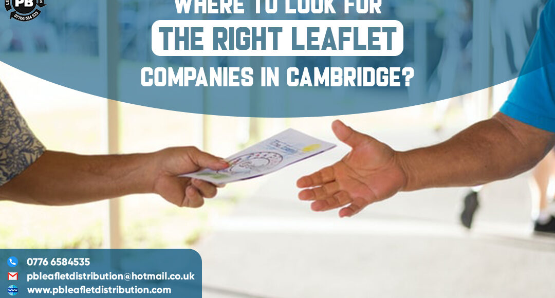Where To Look For The Right Leaflet Companies In Cambridge?
